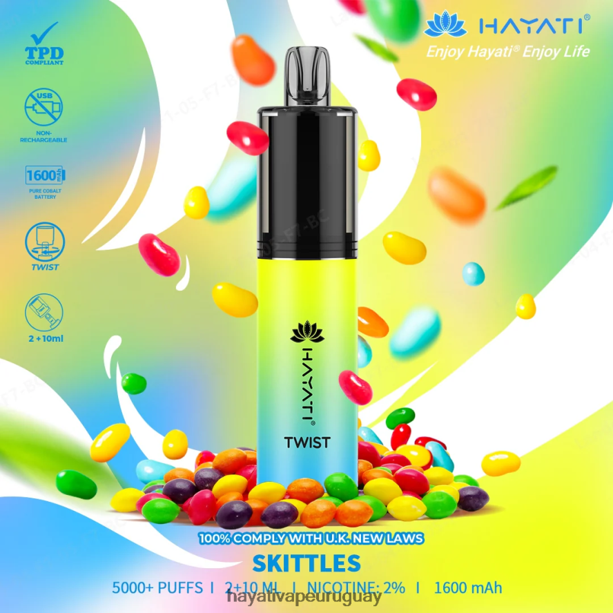 Hayati Flavour List - DD0X8V80 Hayati Twist desechable juego de bolos