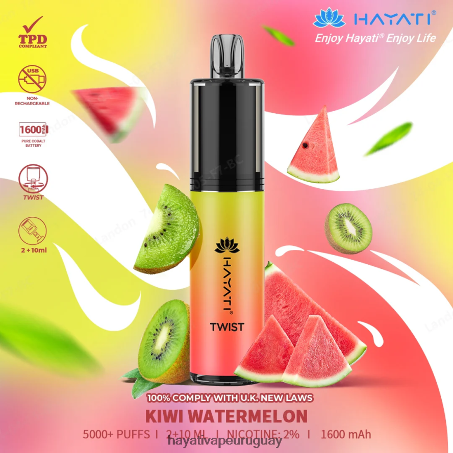 Hayati Vape Flavours - DD0X8V74 Hayati Twist desechable sandia kiwi
