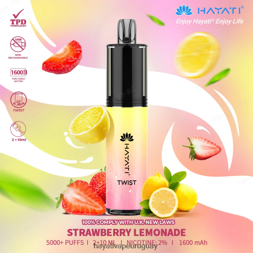 Hayati Vape Flavours - DD0X8V84 Hayati Twist desechable limonada de fresa
