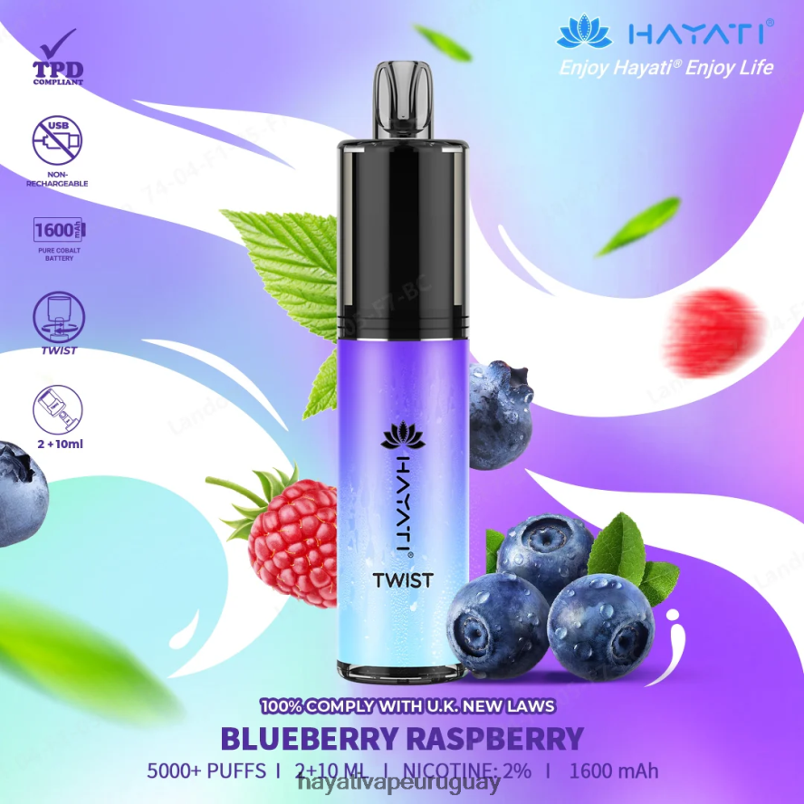 Hayati Vape Near Me - DD0X8V66 Hayati Twist desechable frambuesa arándano