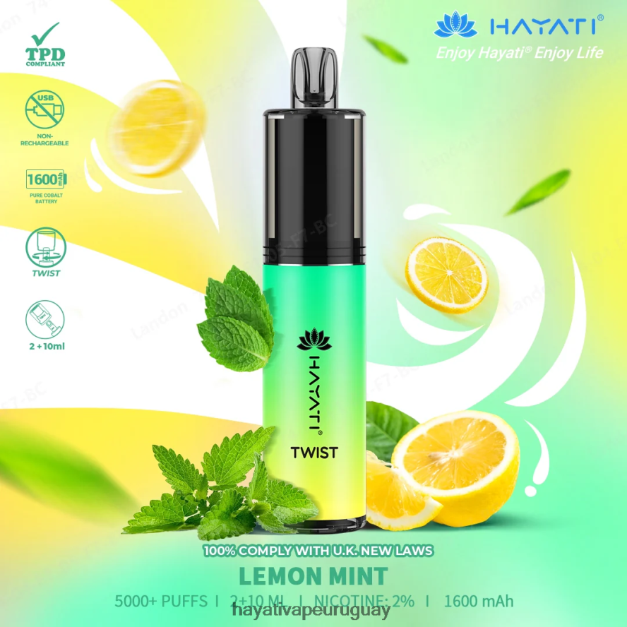 Hayati Vape Near Me - DD0X8V76 Hayati Twist desechable menta Limón