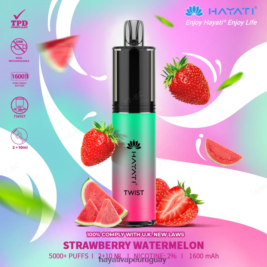 Hayati Vape Near Me - DD0X8V86 Hayati Twist desechable sandia fresa