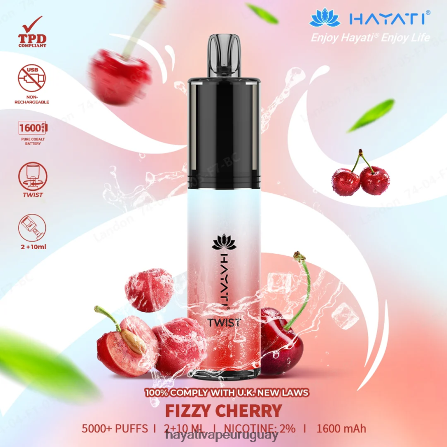 Hayati Vape Shop - DD0X8V69 Hayati Twist desechable cereza gaseosa