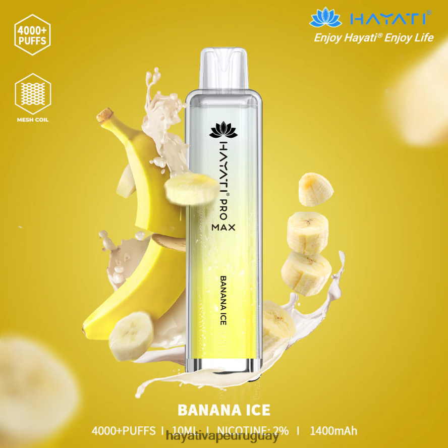 Hayati Flavour List - DD0X8V90 Hayati Pro Max desechable hielo de plátano