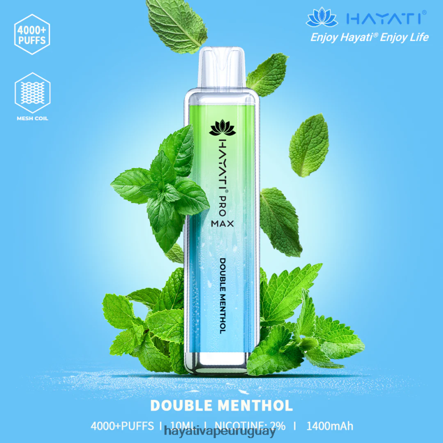 Hayati Montevideo - DD0X8V102 Hayati Pro Max desechable doble mentol