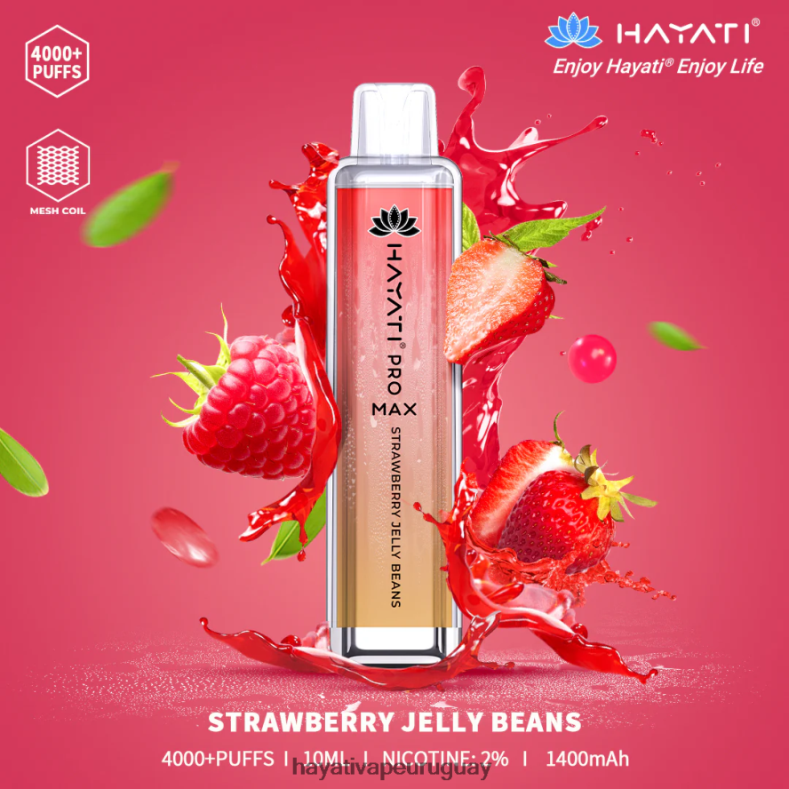 Hayati Montevideo - DD0X8V142 Hayati Pro Max desechable gominolas de fresa