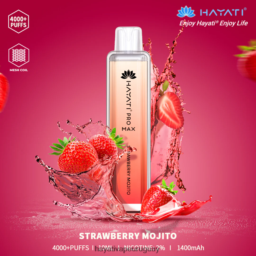 Hayati Uruguay - DD0X8V121 Hayati Pro Max desechable mojito de fresa