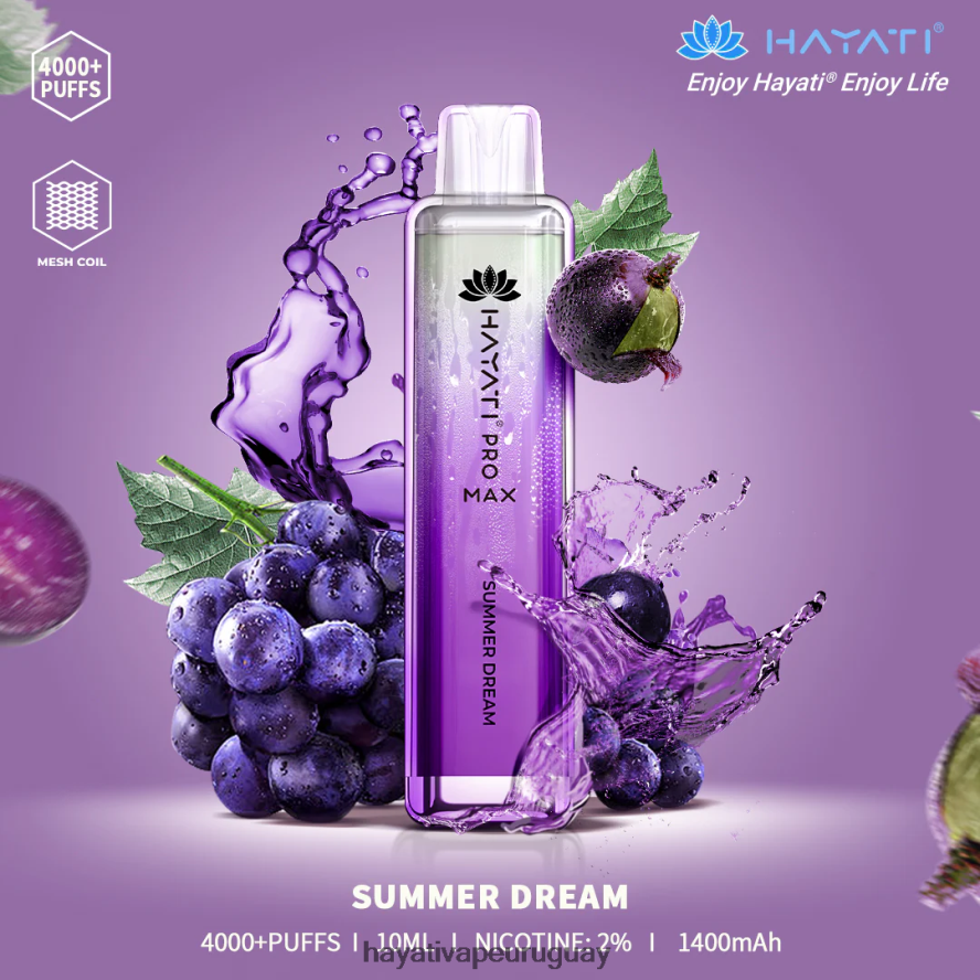 Hayati Vape Flavours - DD0X8V124 Hayati Pro Max desechable sueño de verano