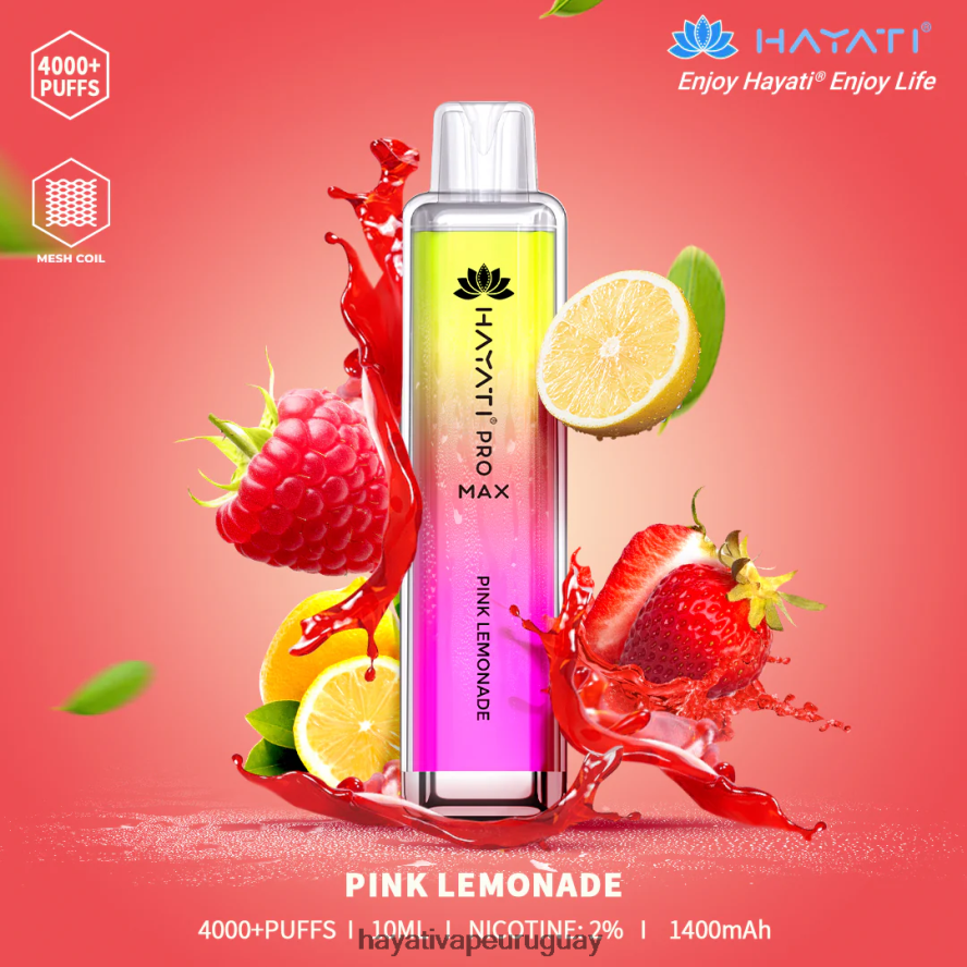 Hayati Vape Liquid - DD0X8V115 Hayati Pro Max desechable limonada rosa