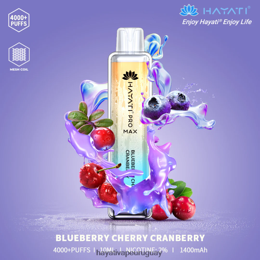 Hayati Vape Review - DD0X8V97 Hayati Pro Max desechable arándano cereza arándano