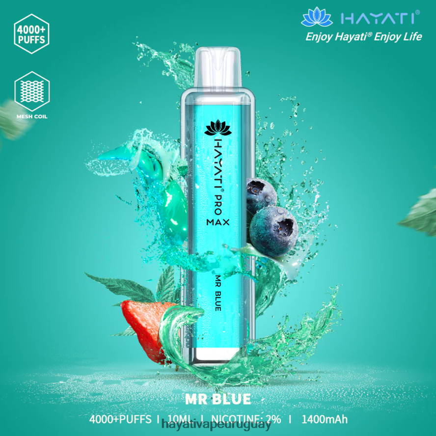 Hayati Vape Uruguay - DD0X8V113 Hayati Pro Max desechable señor azul