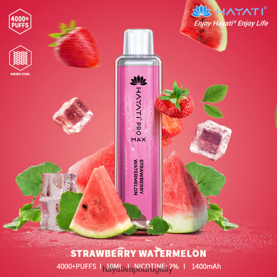Hayati Vape Uruguay - DD0X8V123 Hayati Pro Max desechable sandia fresa