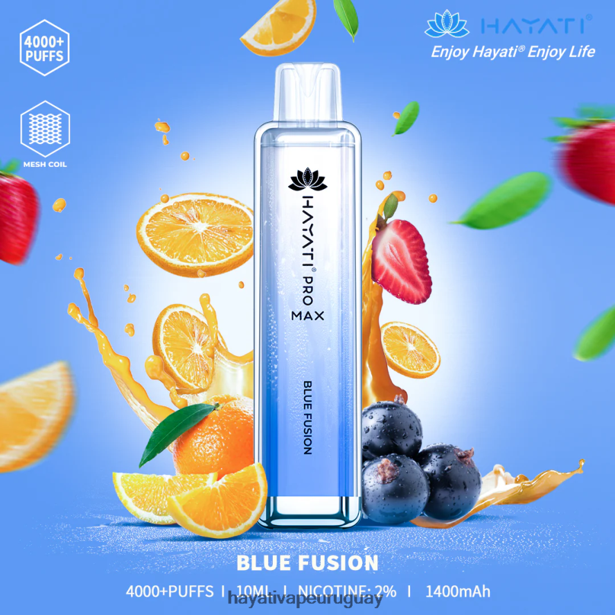 Hayati Vape Uruguay - DD0X8V93 Hayati Pro Max desechable fusión azul