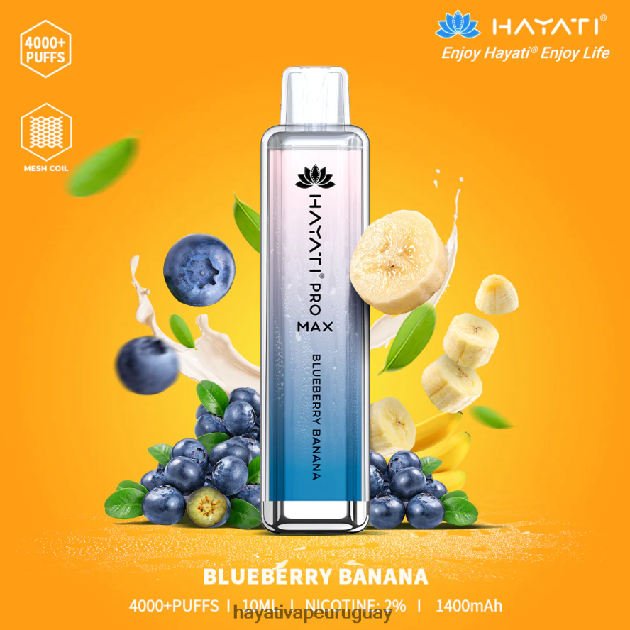 Hayati Vapes Wholesale - DD0X8V138 Hayati Pro Max desechable plátano arándano