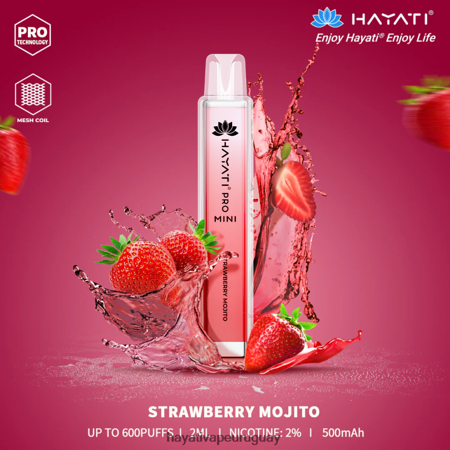 Hayati Uruguay - DD0X8V21 Hayati Pro Mini desechable mojito de fresa