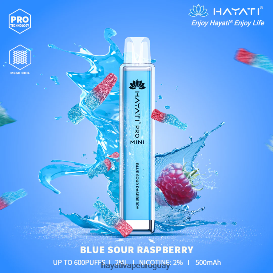 Hayati Vape Flavours - DD0X8V4 Hayati Pro Mini desechable frambuesa agria azul