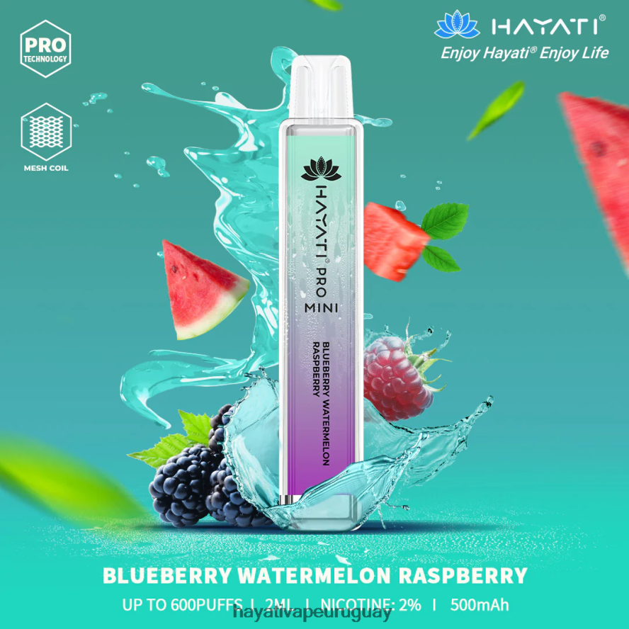 Hayati Vape Liquid - DD0X8V25 Hayati Pro Mini desechable arándano sandía frambuesa