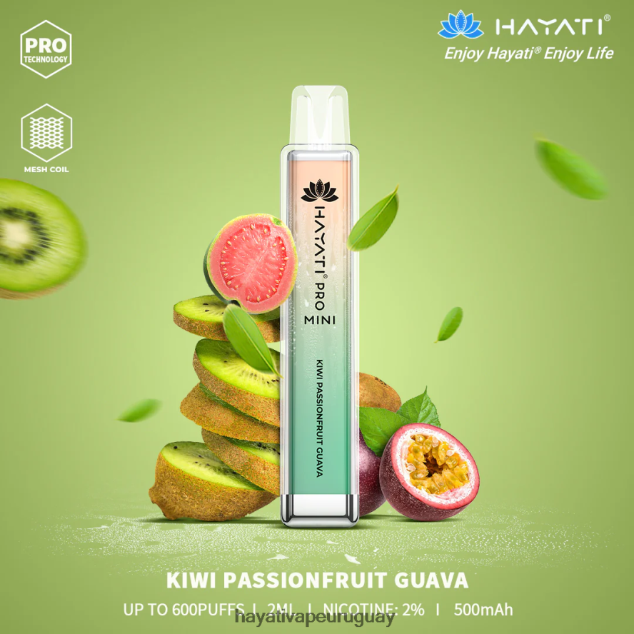 Hayati Vape Uruguay - DD0X8V13 Hayati Pro Mini desechable cuava de maracuyá y kiwi