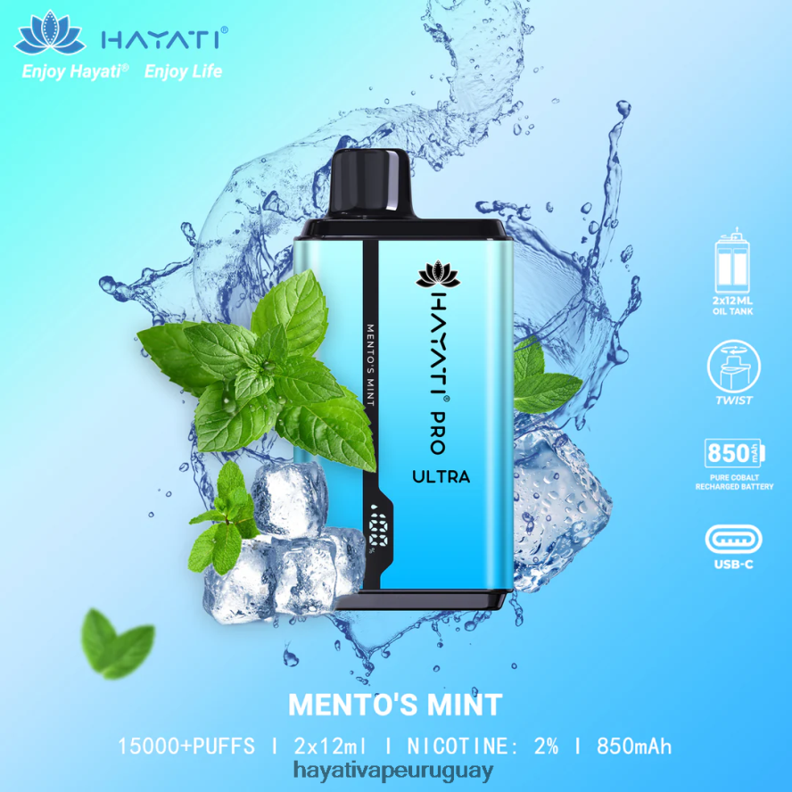 Hayati Vape Near Me - DD0X8V206 Hayati Pro Ultra desechables 15000 inhalaciones menta de mento