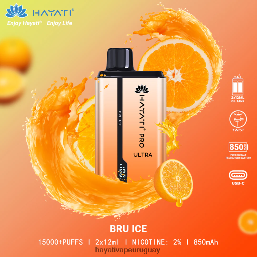 Hayati Vapes Wholesale - DD0X8V198 Hayati Pro Ultra desechables 15000 inhalaciones bru hielo