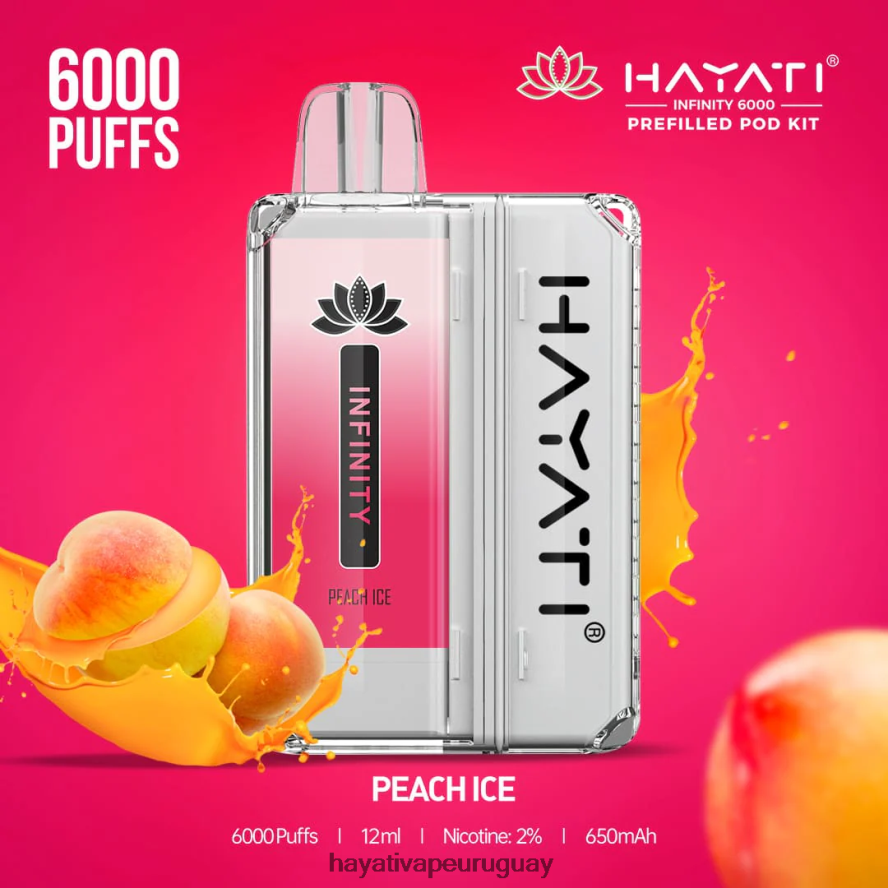 Hayati Vape Liquid - DD0X8V155 Hayati Infinity 6000 kits de cápsulas hielo de durazno