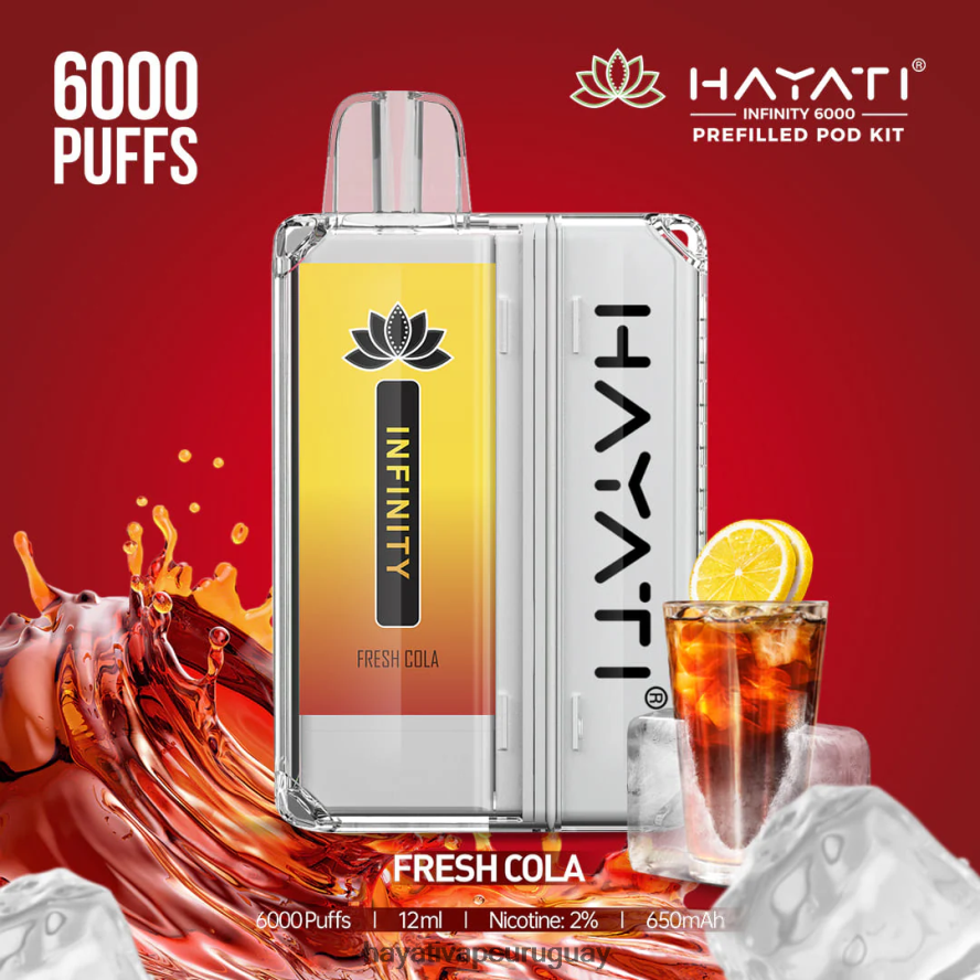 Hayati Vape Shop - DD0X8V149 Hayati Infinity 6000 kits de cápsulas refresco de cola