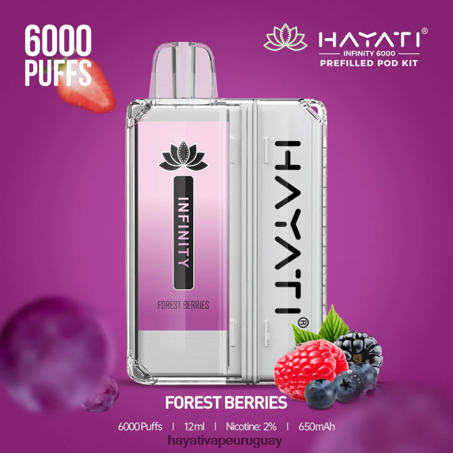 Hayati Vapes Wholesale - DD0X8V148 Hayati Infinity 6000 kits de cápsulas bayas del bosque