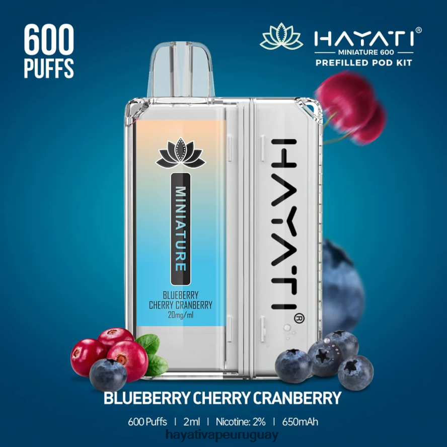 Hayati Uruguay - DD0X8V31 Hayati Miniature kits de 600 cápsulas arándano cereza arándano
