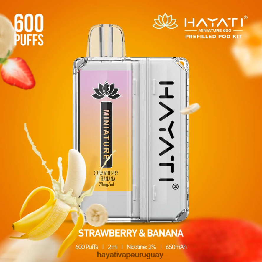 Hayati Vape Liquid - DD0X8V45 Hayati Miniature kits de 600 cápsulas Fresa plátano