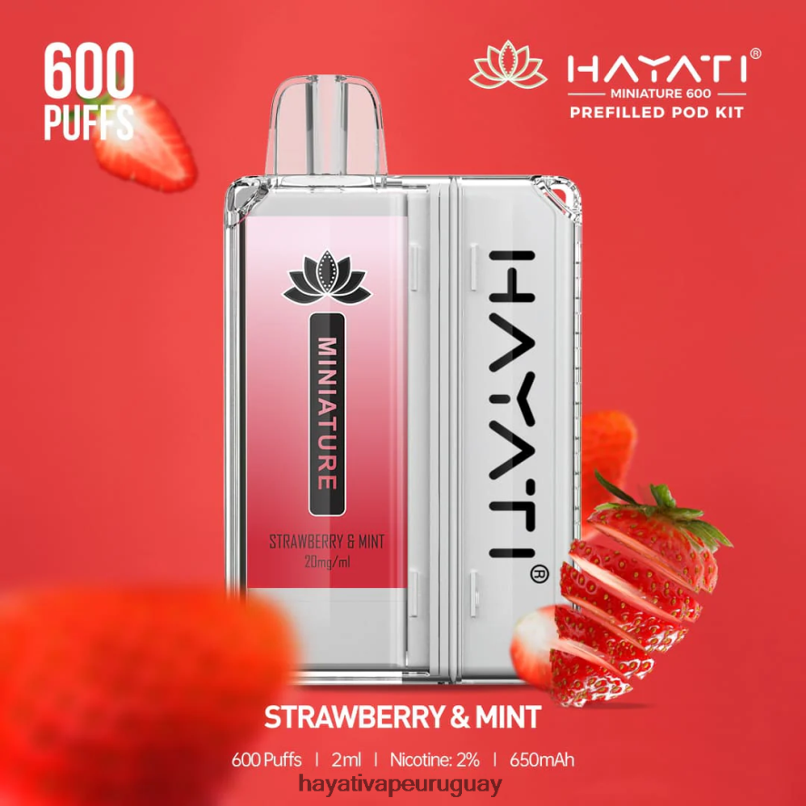 Hayati Vape Near Me - DD0X8V46 Hayati Miniature kits de 600 cápsulas fresa y menta