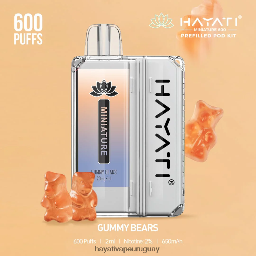 Hayati Vape Review - DD0X8V37 Hayati Miniature kits de 600 cápsulas ositos de goma