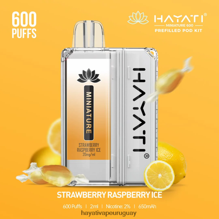 Hayati Vape Review - DD0X8V47 Hayati Miniature kits de 600 cápsulas hielo de fresa y frambuesa