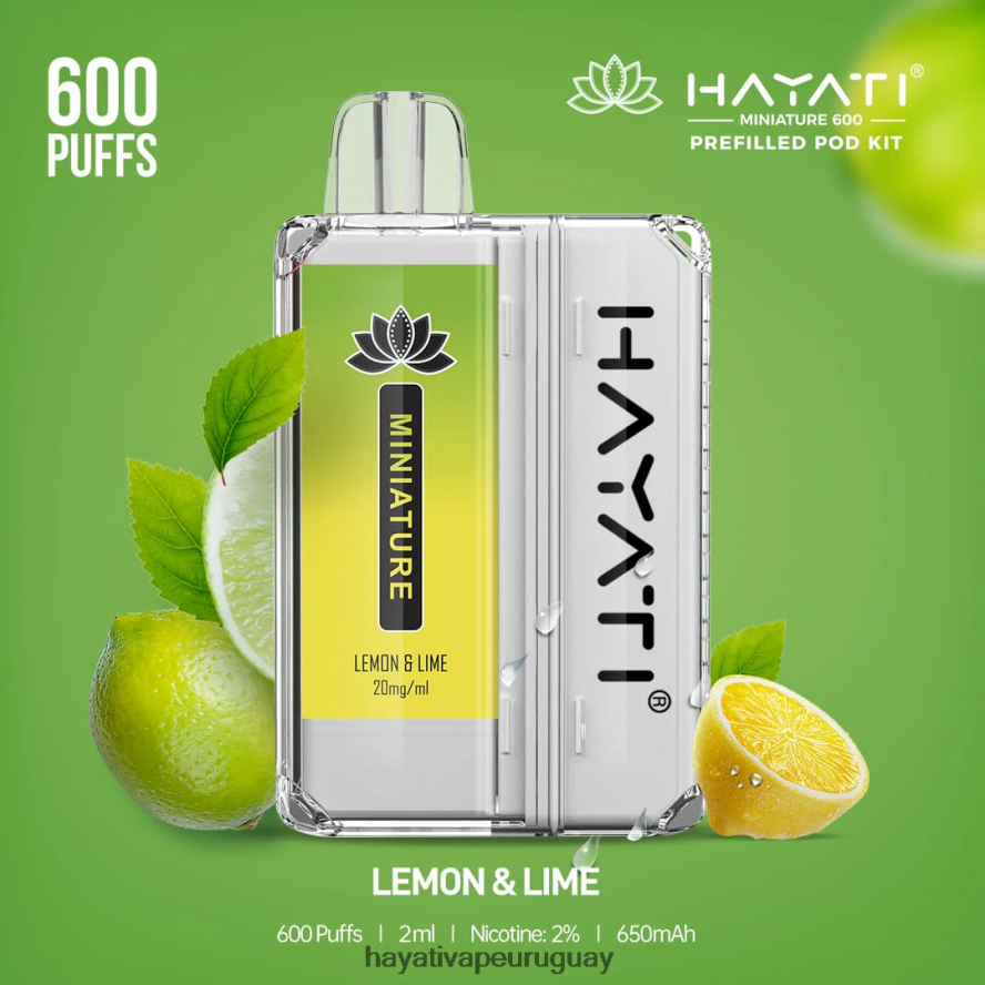Hayati Vape Shop - DD0X8V39 Hayati Miniature kits de 600 cápsulas Lima Limon