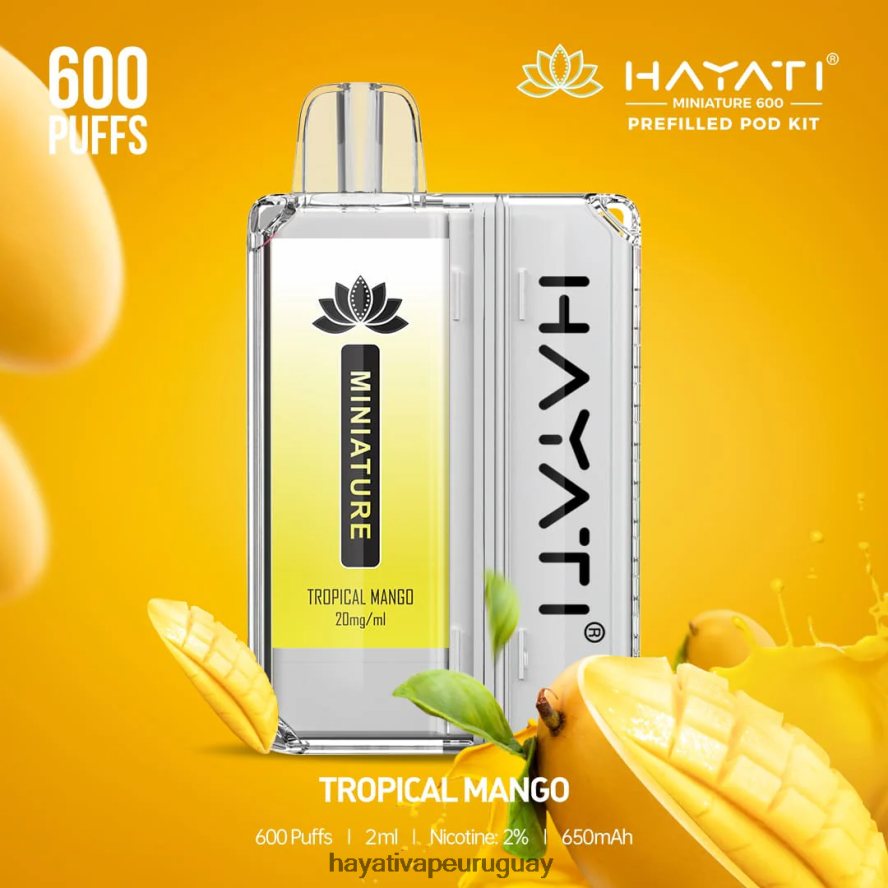 Hayati Vape Shop - DD0X8V49 Hayati Miniature kits de 600 cápsulas mango tropical