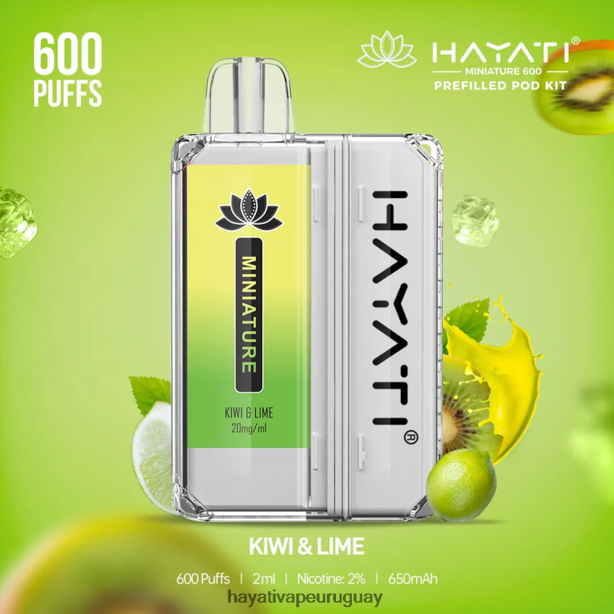 Hayati Vapes Wholesale - DD0X8V38 Hayati Miniature kits de 600 cápsulas kiwi y lima
